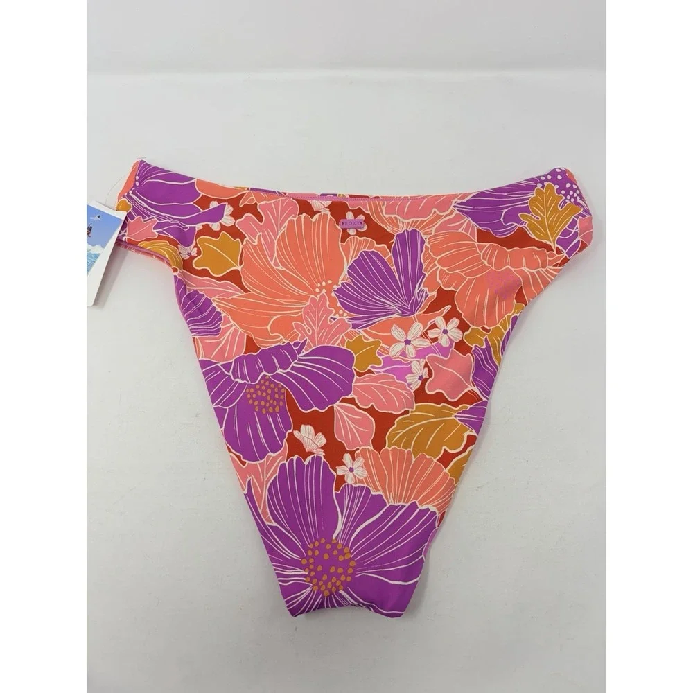 Roxy Juniors Size XL Bell Bottom Blooms High Waist Bikini Swim Bottoms‎ $44 419